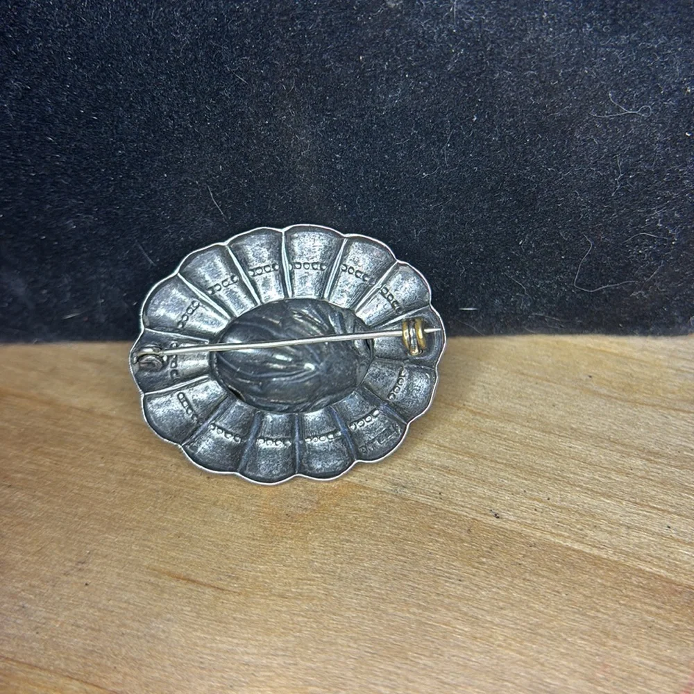 Vintage Sterling Silver Calla Lily Floral Brooch – 925 Stamped - Picture 2 of 2